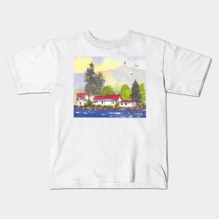 Alton Bay New Hampshire Island Cottages on Lake Winnipesaukee Kids T-Shirt